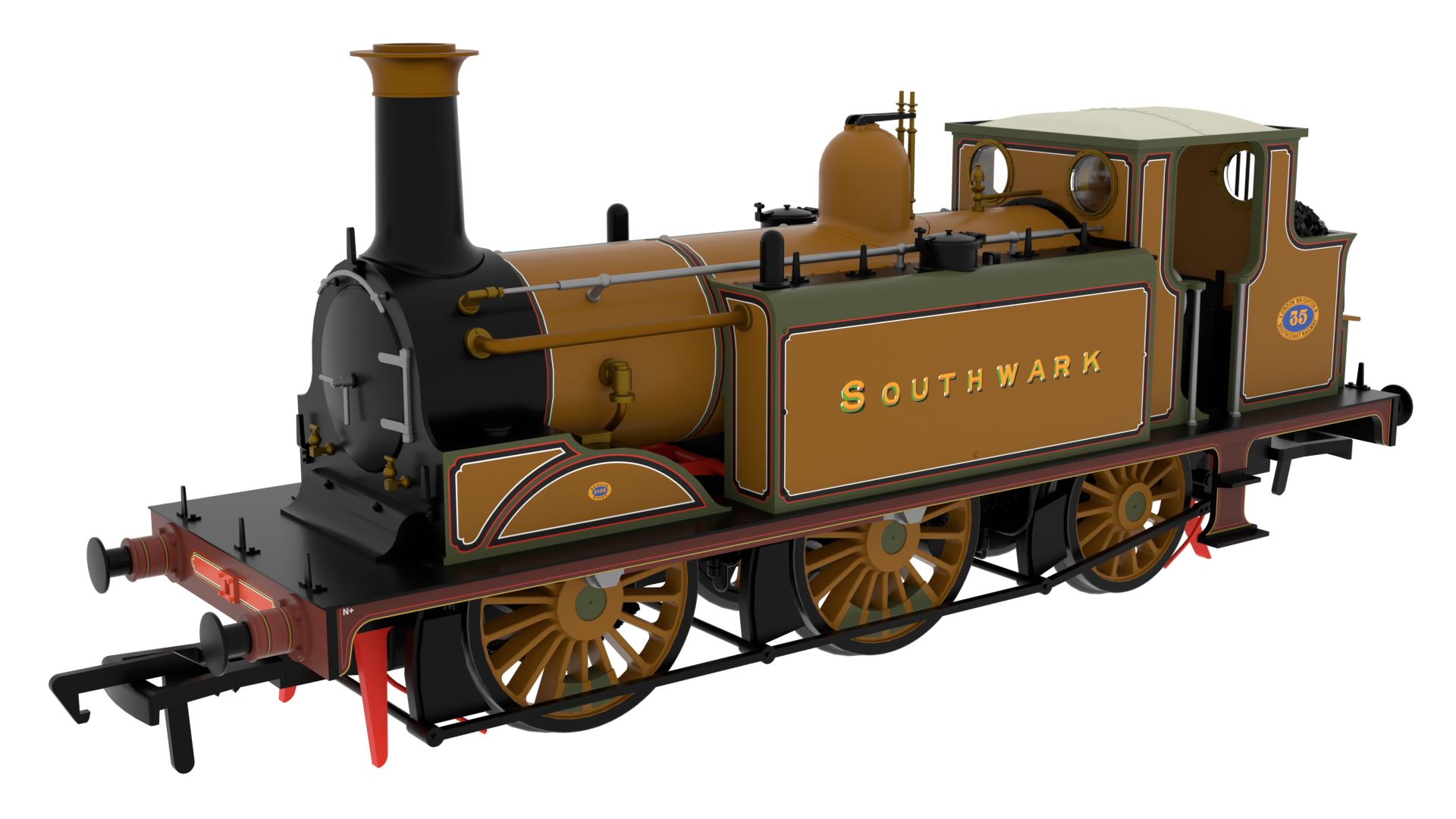 Rapido 810001 LB&SCR D1 0-4-2T - No. 35 'Southwark' - LB&SCR Improved Engine Green - OO Gauge (DCC Ready)