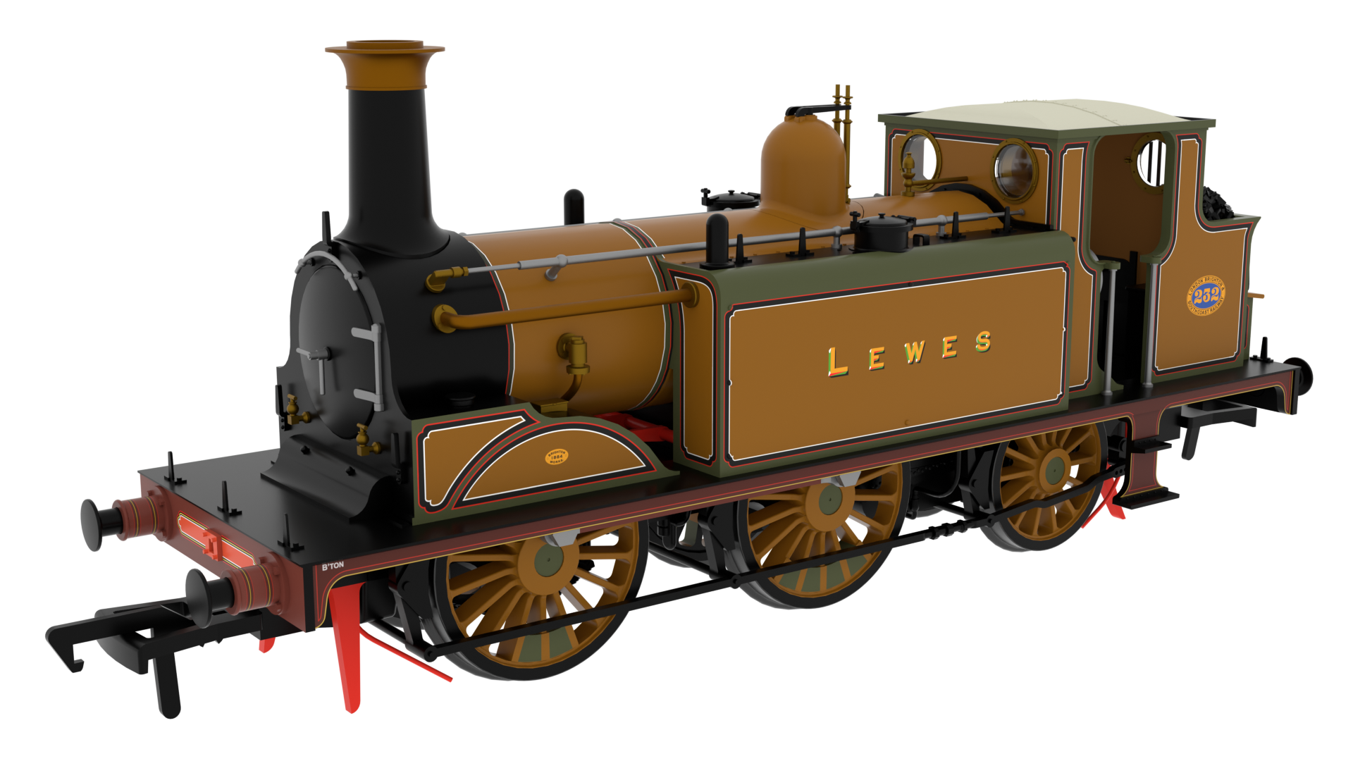 Rapido 810002 LB&SCR D1 0-4-2T - No. 232 'Lewes' - LB&SCR Improved Engine Green - OO Gauge (DCC Ready)