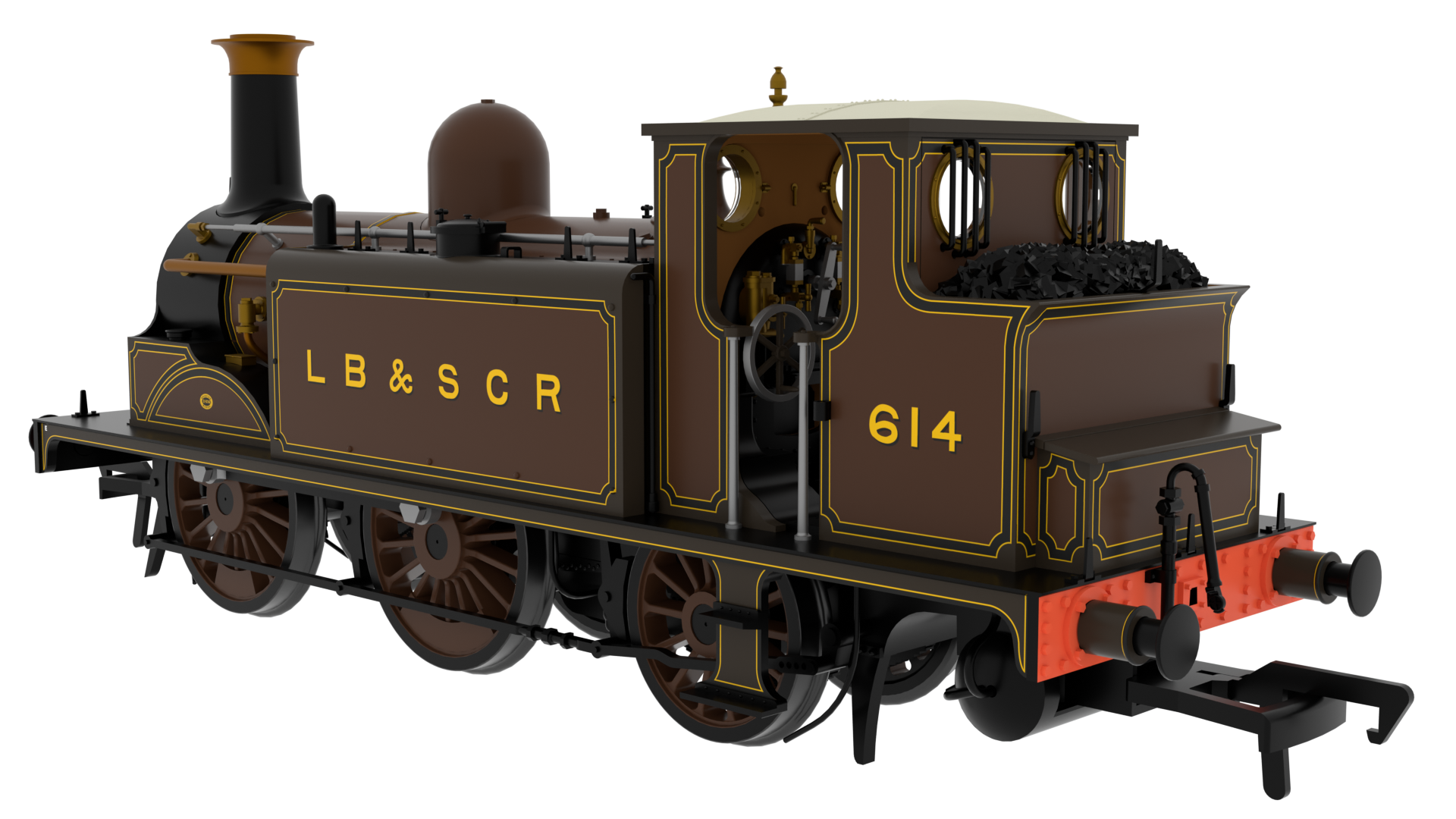 Rapido 810005 LB&SCR D1 0-4-2T - No. 614 - LB&SCR Lined Umber (Marsh) - OO Gauge (DCC Ready)