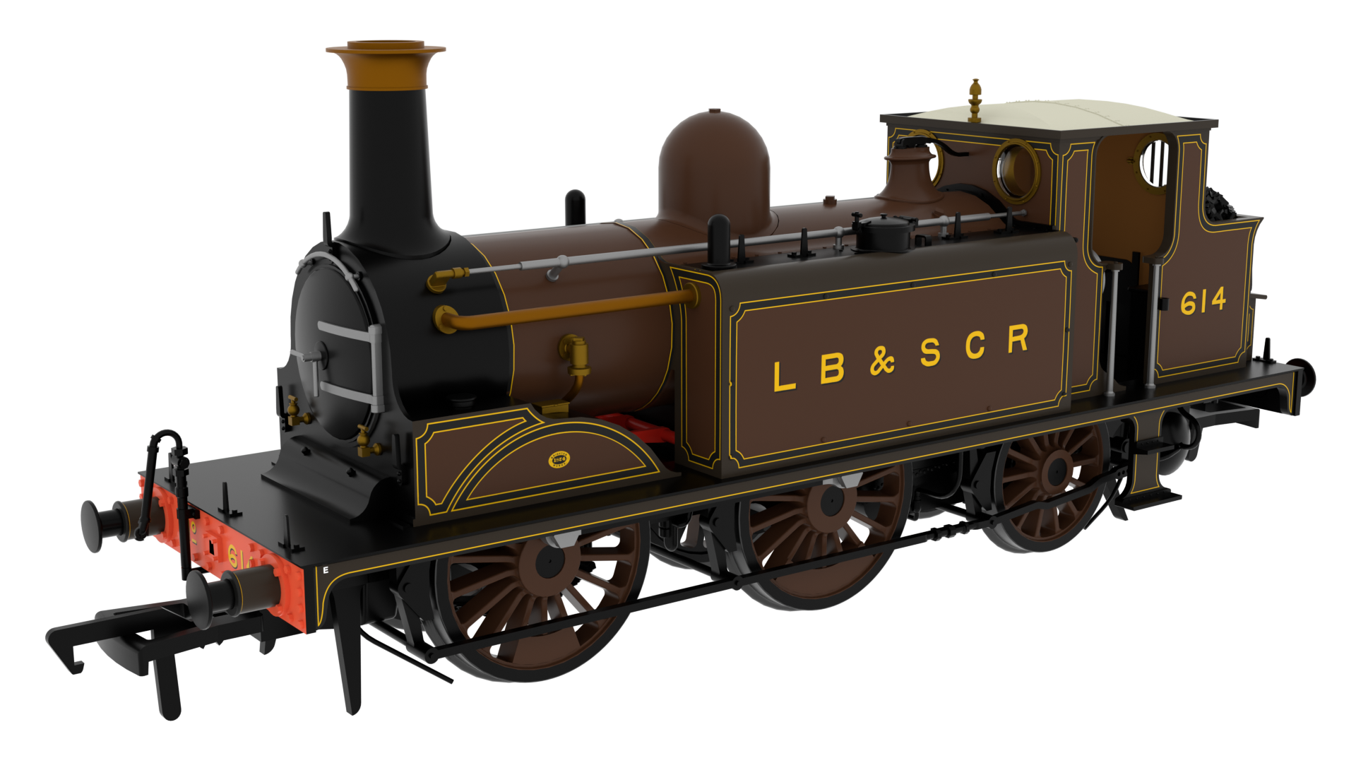 Rapido 810005 LB&SCR D1 0-4-2T - No. 614 - LB&SCR Lined Umber (Marsh) - OO Gauge (DCC Ready)