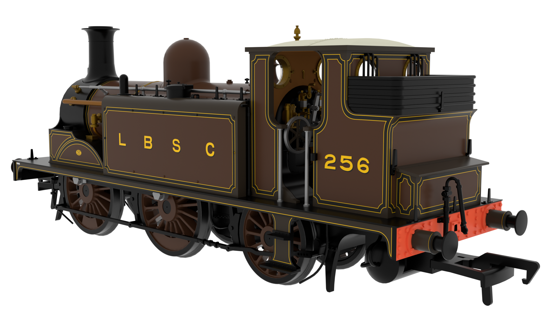 Rapido 810006 LB&SCR D1 0-4-2T - No. 256 - LB&SCR Lined Umber (Marsh) - OO Gauge (DCC Ready)