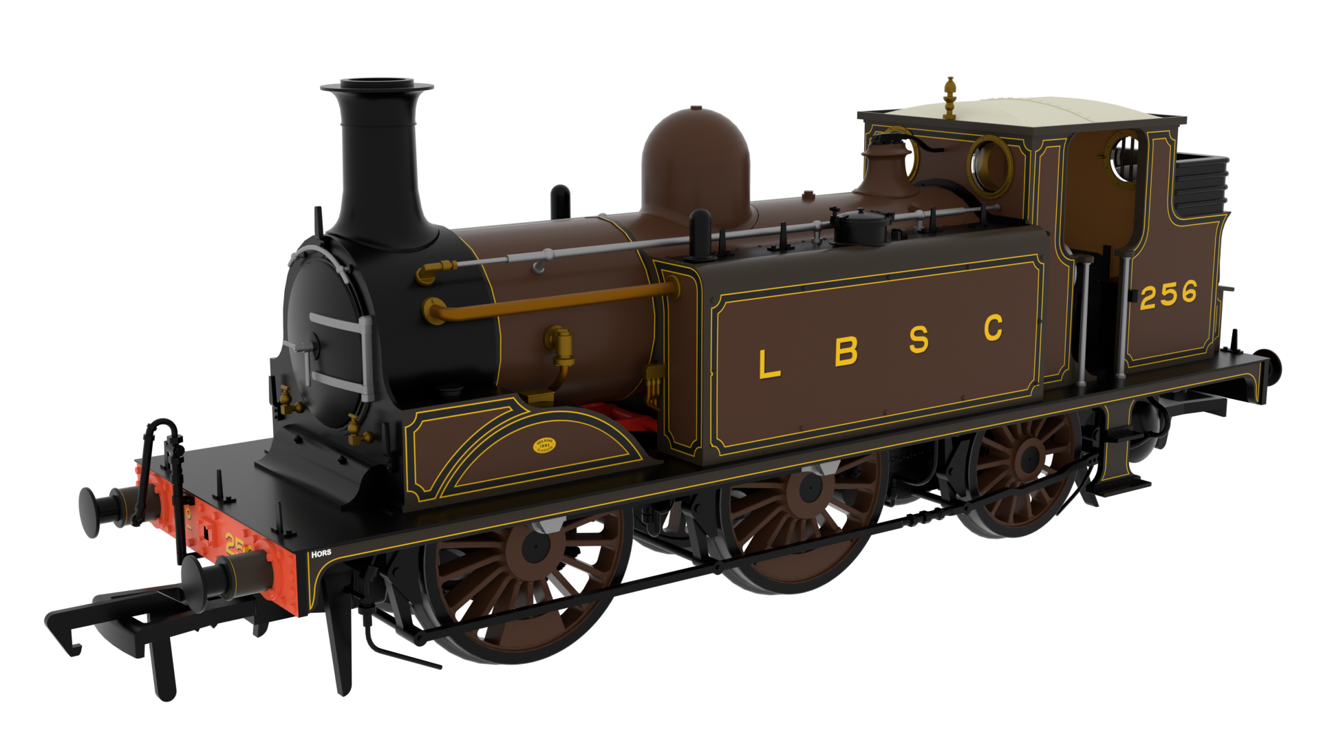 Rapido 810006 LB&SCR D1 0-4-2T - No. 256 - LB&SCR Lined Umber (Marsh) - OO Gauge (DCC Ready)
