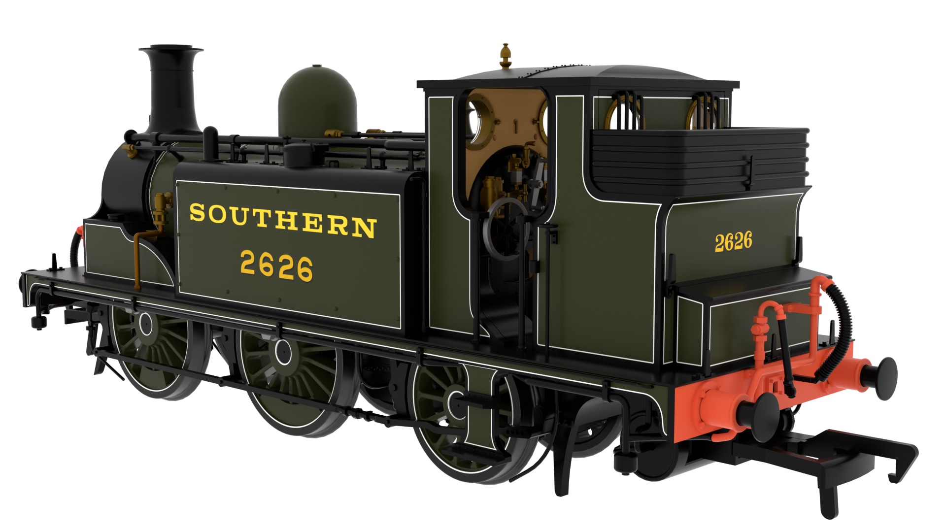 Rapido 810009 LB&SCR D1 0-4-2T - No. 2626 - Southern Railway Lined Olive Green (LB&SCR-style numerals) - OO Gauge (DCC Ready)
