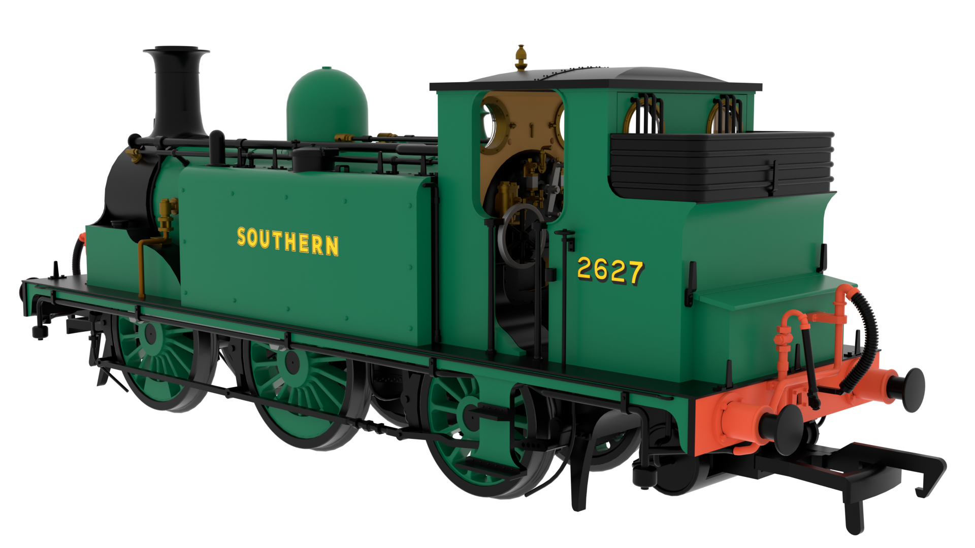 Rapido 810012 LB&SCR D1 0-4-2T - No. 2627 - Southern Railway Plain Malachite Green 'Sunshine' Lettering - OO Gauge (DCC Ready)