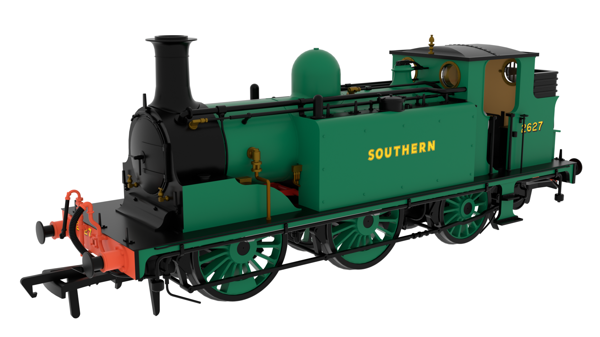 Rapido 810012 LB&SCR D1 0-4-2T - No. 2627 - Southern Railway Plain Malachite Green 'Sunshine' Lettering - OO Gauge (DCC Ready)