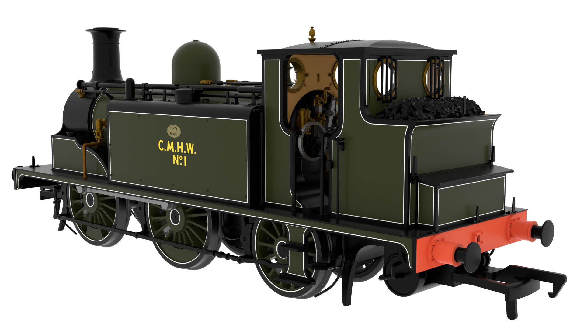 Rapido 810013 LB&SCR D1 0-4-2T - No. 1 'James Fryars' - Whittingham Hospital Railway Lined Olive Green - OO Gauge (DCC Ready)