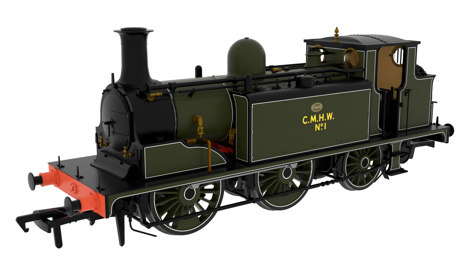 Rapido 810013 LB&SCR D1 0-4-2T - No. 1 'James Fryars' - Whittingham Hospital Railway Lined Olive Green - OO Gauge (DCC Ready)