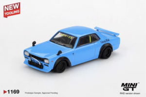MiniGT MGT01169-R Nissan LB Works Hakosuka Baby Blue (RHD) - 1:64 Scale