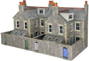 Metcalfe PO305 Low Relief Terraced House Backs - Stone OO/HO Scale