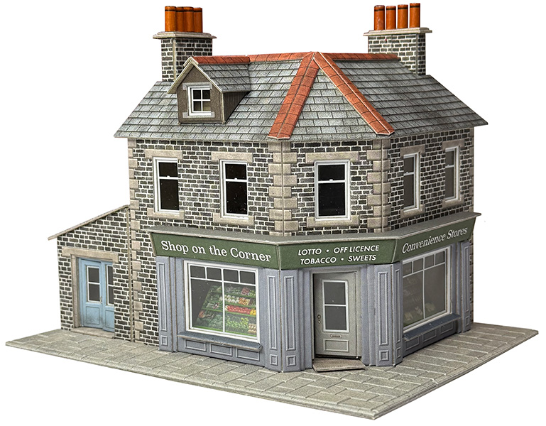 Metcalfe PO309 Corner Shop / Pub - Stone OO/HO Scale