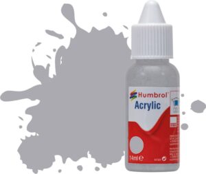 Humbrol DB0166 No.166 Light Aircraft Grey Acrylic Paint Dropper Bottle 14ml