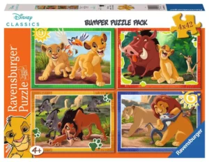 Ravensburger 12004058 Disney The Lion King 4 x 42 Piece Jigsaw Puzzle Bumper Pack
