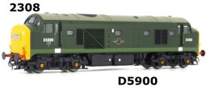Heljan 2308P Class 23 D5900 In BR Green Livery Full Yellow Ends - OO Gauge PREOWNED DCC READY