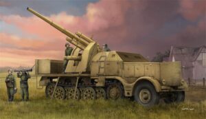 Trumpeter PKTM09577 German Army Schwerer Zugkraftwagen Half-Track Vehicle w/8.8cm FlaK - 1:35 Scale