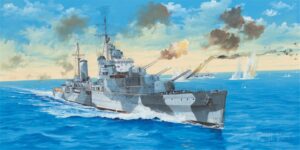 Trumpeter PKTM05366 British Royal Navy HMS Naiad WWII Dido-Class Light Cruiser (ship) - 1:350 Scale