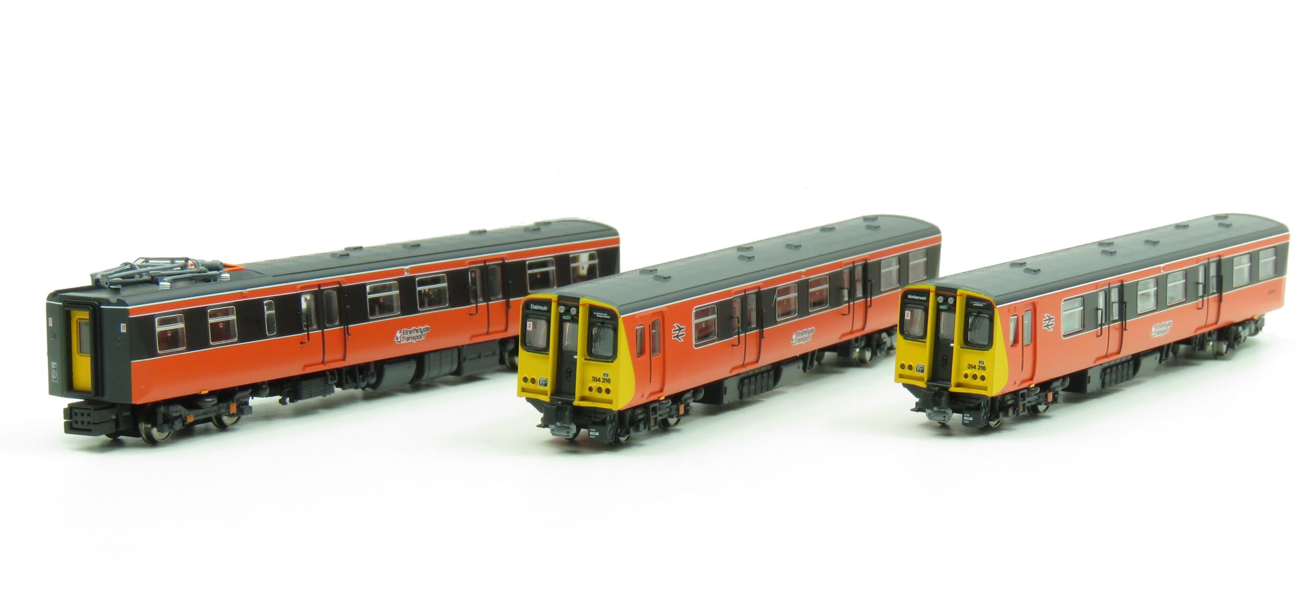 Revolution Trains RT-N-314-302DC Class 314 3-Car EMU 314216 Strathclyde PTE Orange & Black - N Gauge (DCC Ready) - Image 2