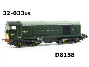 Bachmann 32-033P Class 20 D8158 In BR Green Livery Small Yellow Panels. DCC READY OO Gauge PREOWNED (Sound removed)