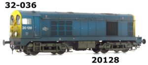 Bachmann 32-036P Class 20 20128 In BR Blue Livery DCC READY OO Gauge PREOWNED Weathered (Copy)