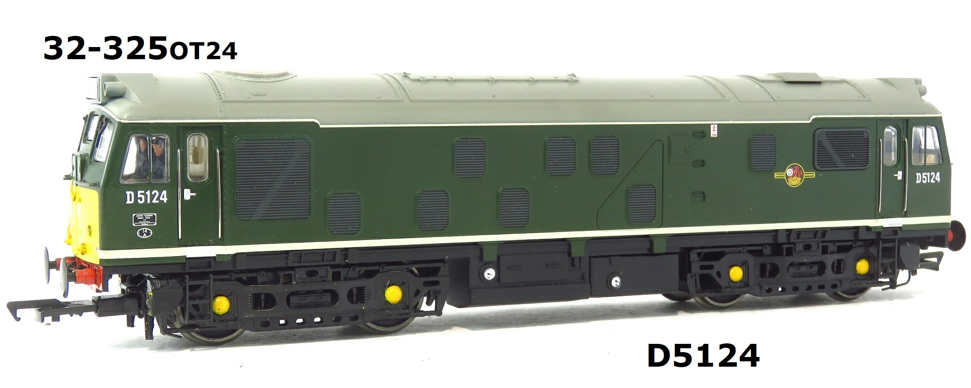 Bachmann 32-679DSP Class 45 D27 In BR Green Livery with Half Yellow Panel Factory Sound DCC Sound OO Gauge PREOWNED