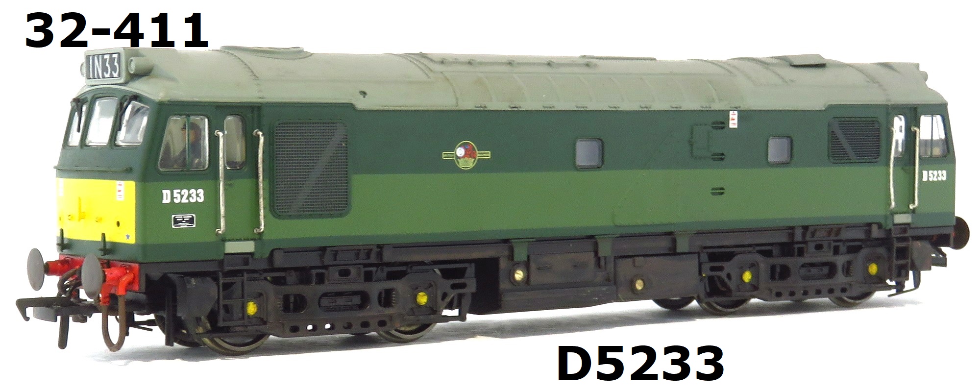 Bachmann 32-475P Class 40 D368 In BR Green Small Yellow Panels DCC READY OO Gauge PREOWNED