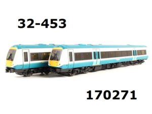 Bachmann 32-453P Class 170/2 2- car DMU |170271 in Anglia Railways Livery. - OO Gauge DCC FITTED, PREOWNED
