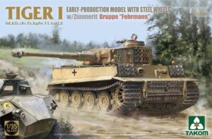 Takom PKTAK02202 German Army WWII Tiger I Early Tank w/Zimmerit Gruppe Fehrmann - 1:35 Scale