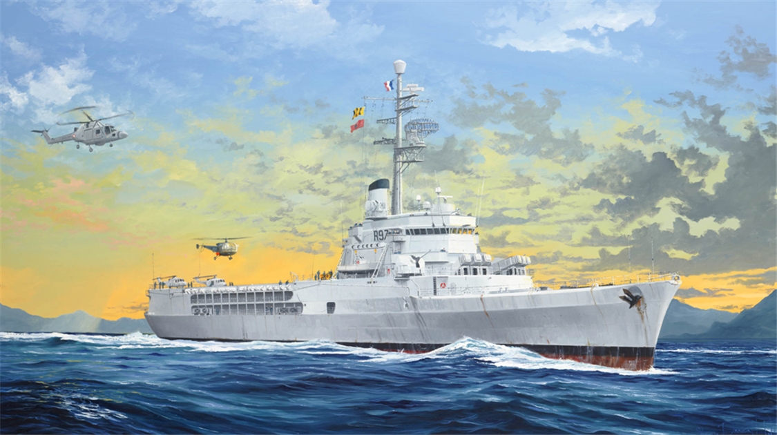 Trumpeter PKTM05635 French Navy Jeanne d'Arc 2008 Helicopter Cruiser (ship) - 1:350 Scale