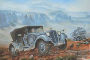 Roden PKROD825 German Army Horch V8 Type 830R Command Car - 1:35 Scale