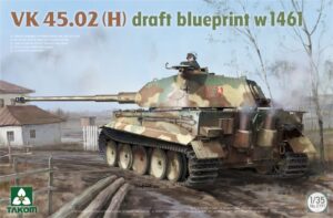 Takom PKTAK02191 German Army WWII VK 45.02(H) "Draft Blueprint w1461" Heavy Tank 3-in-1 - 1:35 Scale