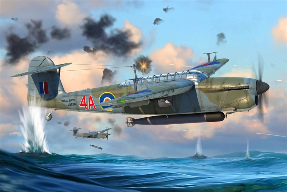 Trumpeter PKTM05825 British Royal Navy Fairey Barracuda Mk II WWII Torpedo Bomber - 1:48 Scale