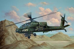 Trumpeter PKTM05838 US Army AH-64A Apache Attack Helicopter - 1:48 Scale