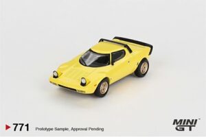 MiniGT MGT00771-L Lancia Stratos HF Stradale Giallo Fly Yellow (LHD) - 1:64 Scale