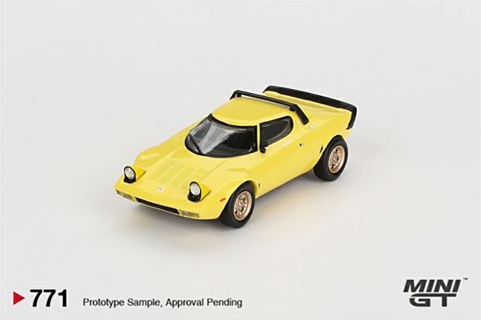 MiniGT MGT00771-L Lancia Stratos HF Stradale Giallo Fly Yellow (LHD) - 1:64 Scale