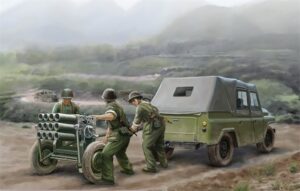 Trumpeter PKTM02320 PLA type 63 107mm Rocket Launcher & BJ212 Jeep - 1:35 Scale