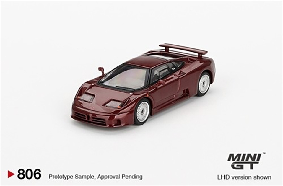 MiniGT MGT00806-L Bugatti EB110 GT Dark Red Metallic (LHD) - 1:64 Scale
