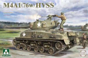 Takom PKTAK02205 US Army M4A1(76w) Sherman HVSS Medium Tank - 1:35 Scale