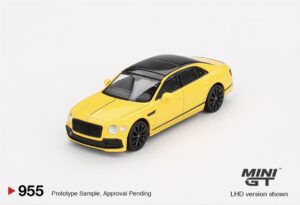 MiniGT MGT00955-R Bentley Flying Spur Monaco Yellow (RHD) - 1:64 Scale