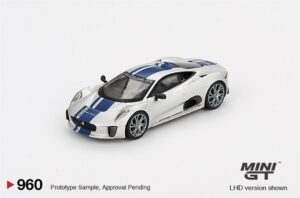 MiniGT MGT00960-L Jaguar C-X75 Silver (LHD) - 1:64 Scale