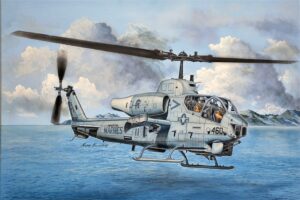 Trumpeter PKTM05117 US Army AH-1W Super Cobra Attack Helicopter (Turned Exhaust) - 1:35 Scale
