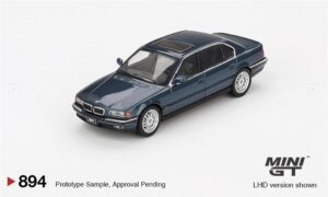 MiniGT MGT00894-R BMW 750IL Sorrento Blue Metallic (RHD) - 1:64 Scale