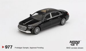 MiniGT MGT00977-R Mercedes-Maybach S 680 Black (RHD) - 1:64 Scale