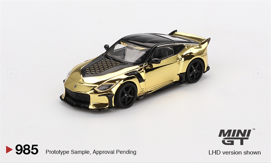 MiniGT MGT00985-R Nissan Z VeilSide FFZ400 Gold Chrome (RHD) - 1:64 Scale