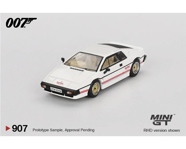 MiniGT MGT00907-007E James Bond - For Your Eyes Only - Lotus Esprit Turbo White (RHD) - 1:64 Scale