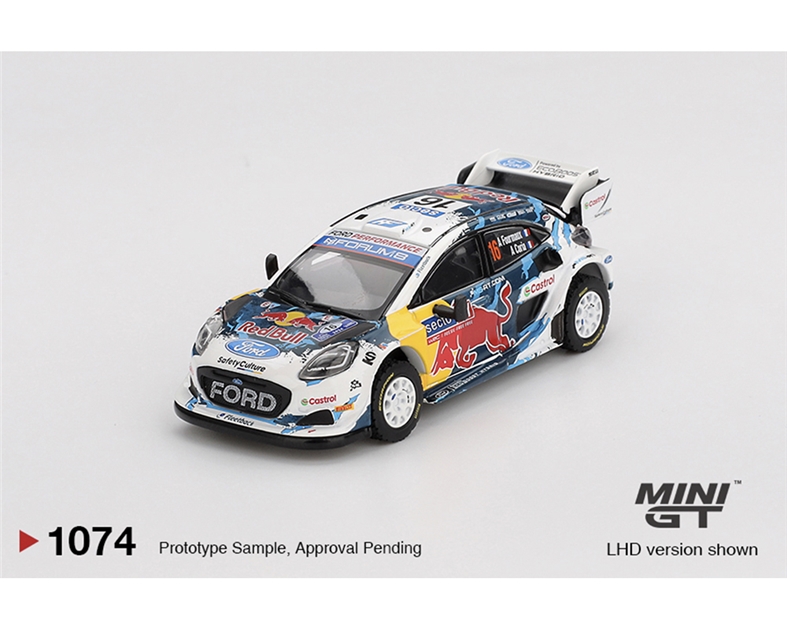 MiniGT MGT01074-L Ford Puma Rally1 No.16 M-Sport Ford WRT 2024 Rally Finland 3rd Place - 1:64 Scale