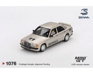 MiniGT MGT01076-L Mercedes-Benz 190 E 2.3-16 No.11 Ayrton Senna 1984 Nurburgring ROC - 1:64 Scale