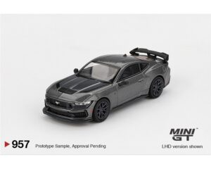 MiniGT MGT00957-R Ford Mustang Dark Horse 2024 Carbonized Grey (RHD) - 1:64 Scale