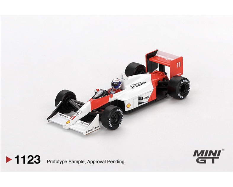 MiniGT MGT01123-L McLaren MP4/4 No.11 Alain Prost - 1988 Japanese Grand Prix 2nd Place - 1:64 Scale