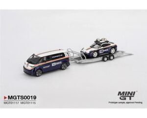 MiniGT MGTS0019 Porsche 911 Dakar No.718/Volkswagen ID. Buzz Porsche Centrum - 1:64 Scale