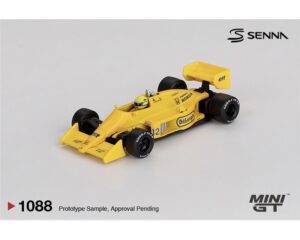 MiniGT MGT01088-L Lotus 99T No.12 Ayrton Senna 1987 Monaco Grand Prix Winner - 1:64 Scale