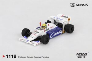 MiniGT MGT01118-L Toleman TG184 No.19 Ayrton Senna 1984 Monaco Grand Prix 2nd Place - 1:64 Scale
